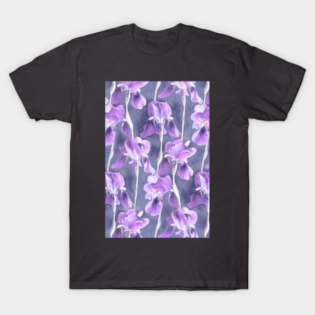 Simple Iris Pattern in Pastel Purple T-Shirt by micklyn